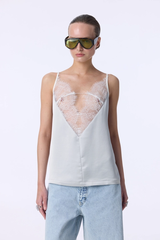 Top with straps and lace - photo 3