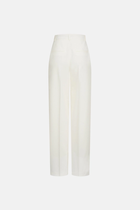 Mid-rise wool trousers with a crease