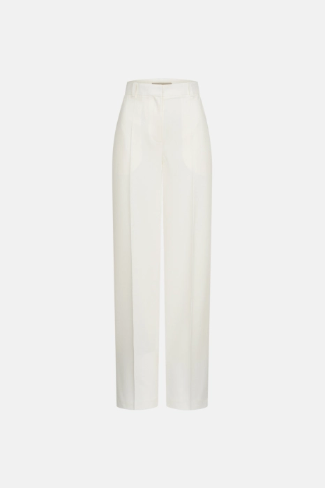 Mid-rise wool trousers with a crease