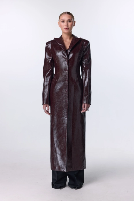 Eco-leather trench
