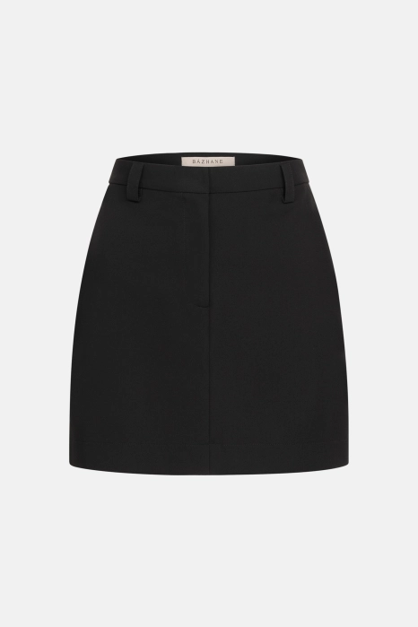 High-waisted mini cotton skirt 