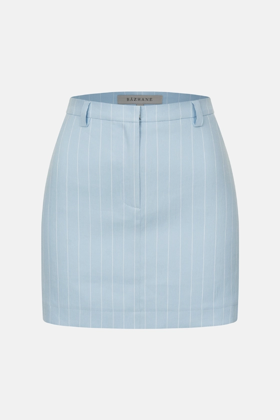 High-waisted mini linen skirt  - photo 1