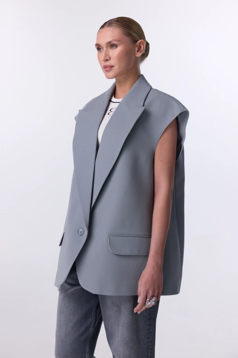 Oversized cotton vest