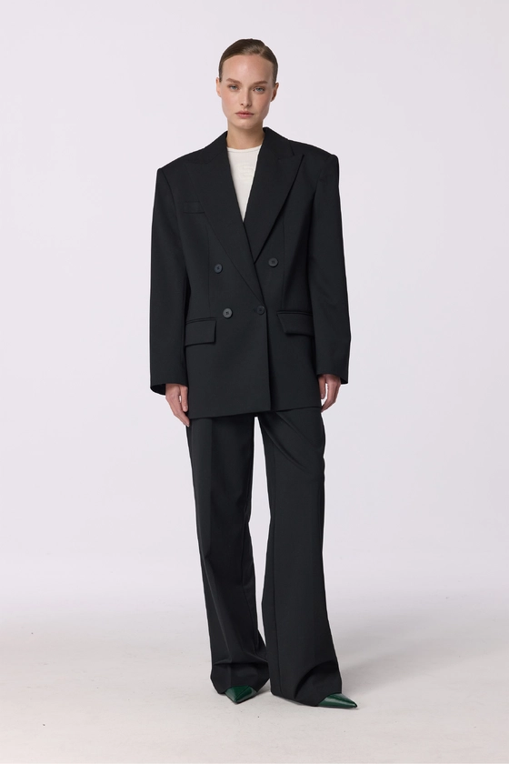 Mid-rise wool trousers with a crease - photo 5