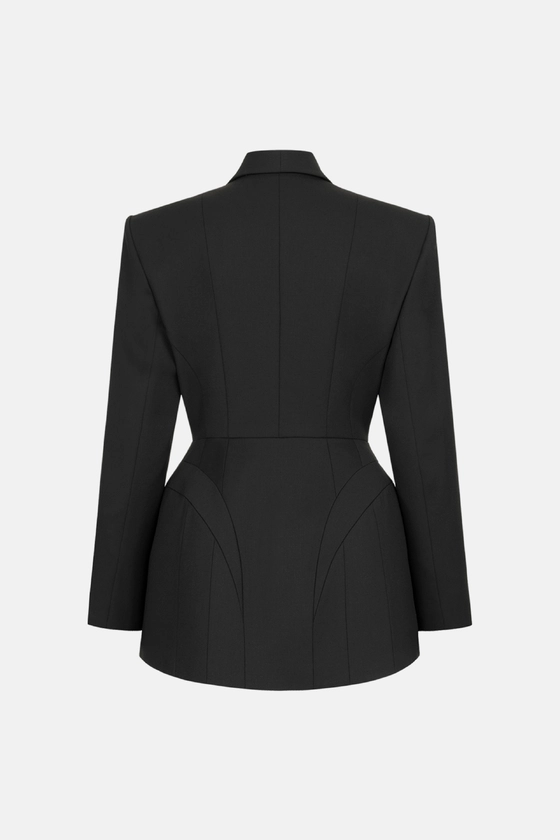 Noir wool blazer - photo 2