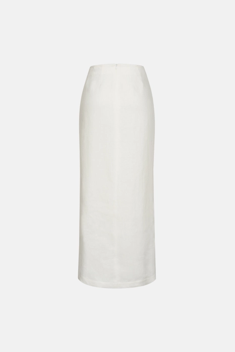 Linen maxi skirt with knot