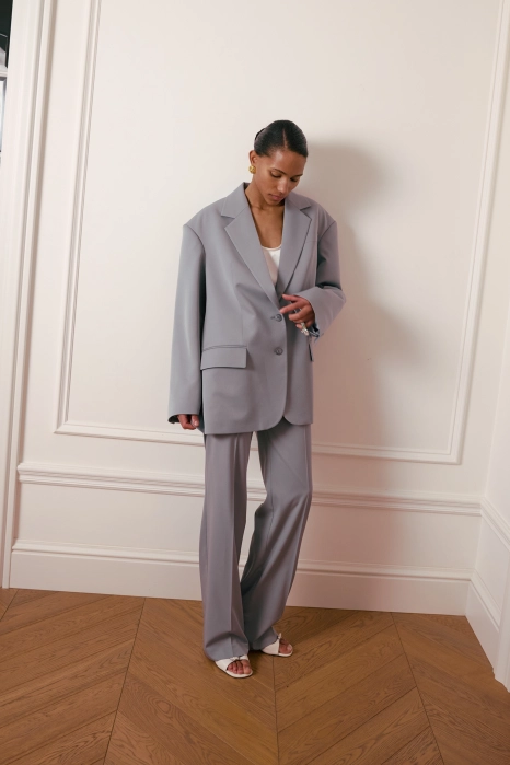 Slick tailored cotton pants