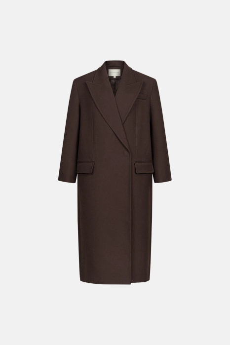 Oversized straight-cut coat