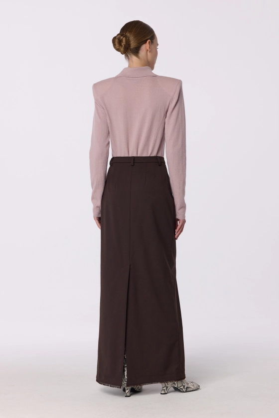 Maxi skirt with a slit - photo 4