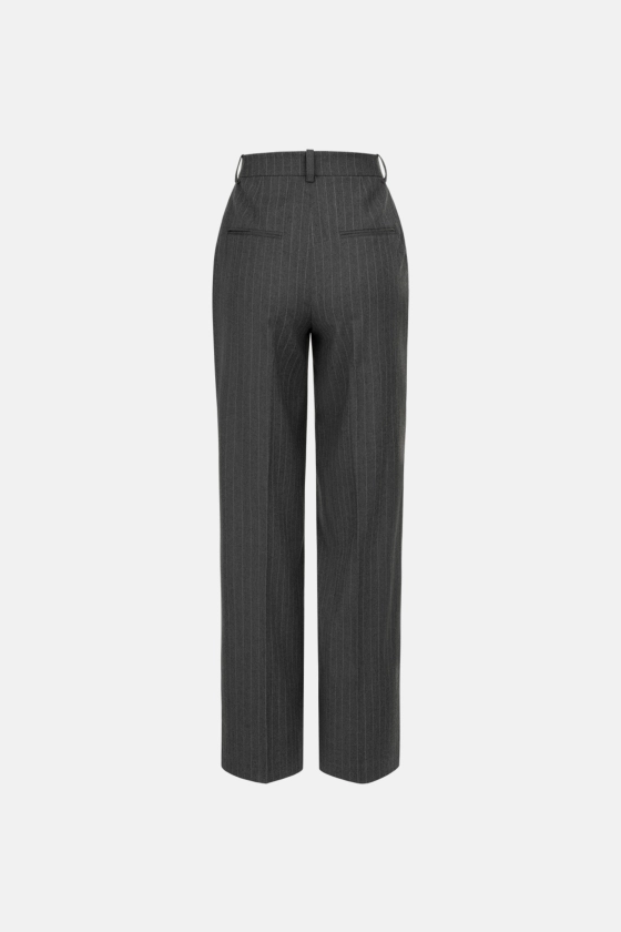 Mid-rise wool trousers with a crease - photo 2