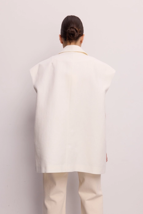 Linen oversized vest