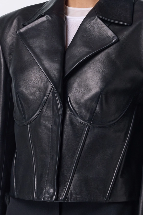 Sculpt leather jacket - photo 8