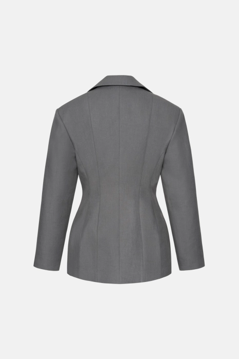 Hourglass linen blazer