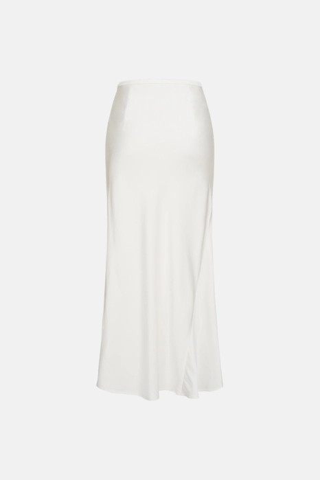 Satin midi skirt