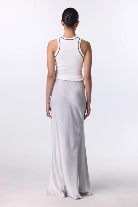 Satin maxi skirt
