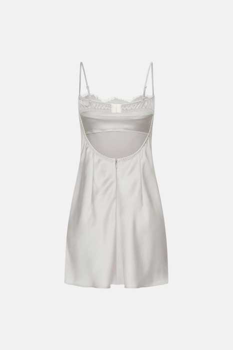 Mini dress with thin straps and lace