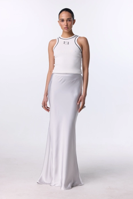Satin maxi skirt