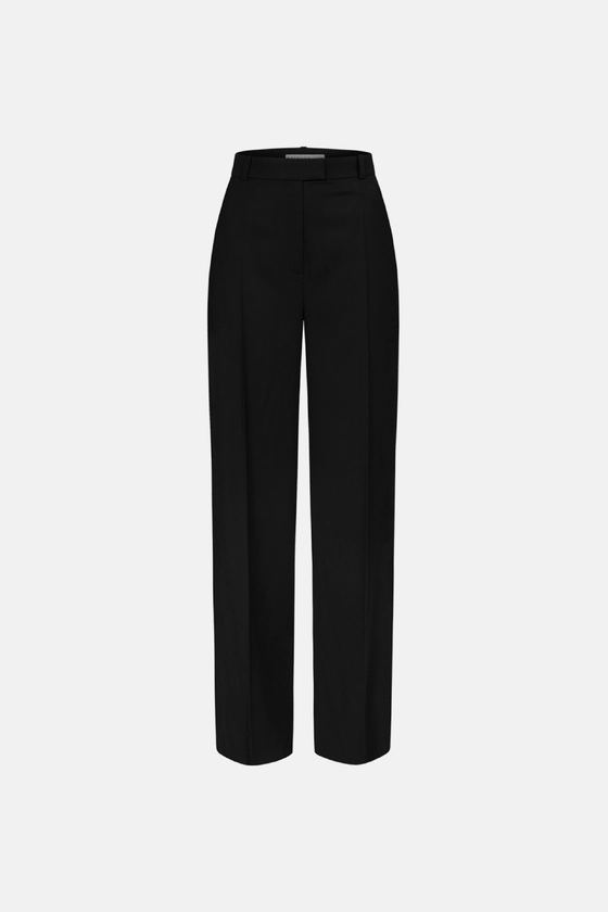 Mid-rise wool trousers with a crease - photo 1