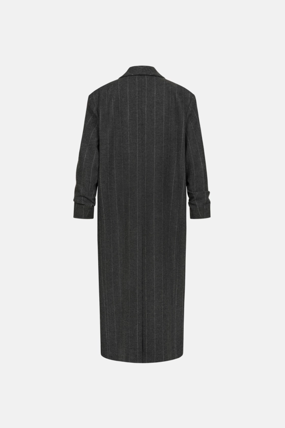 Straight-cut coat with gathered sleeves - photo 2