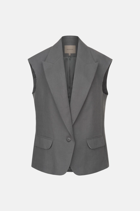 Linen oversized vest