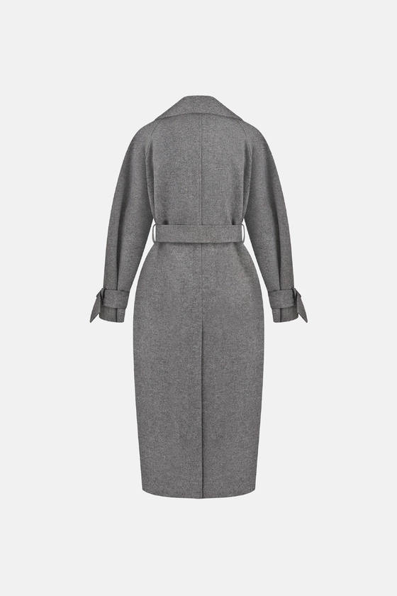 Maxi coat with dropped sleeves - photo 2