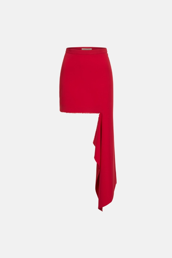 Cotton mini skirt with cut-out detail - photo 1