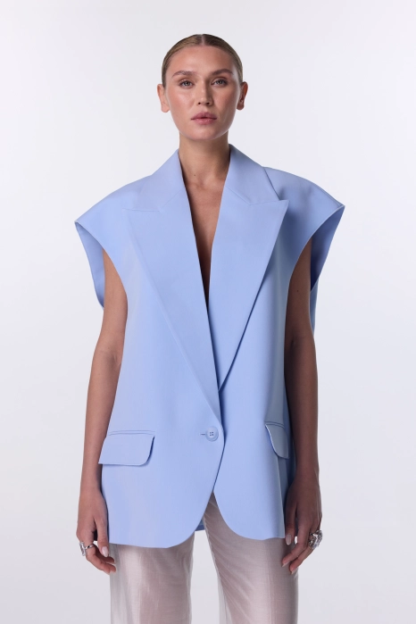 Oversized cotton vest