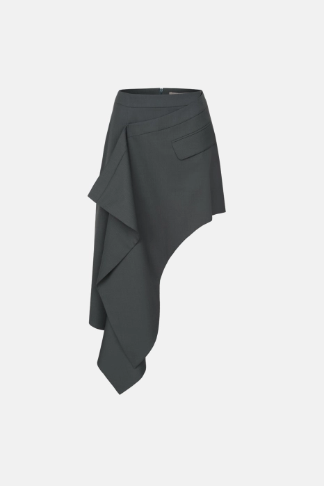 Wrap wool skirt 