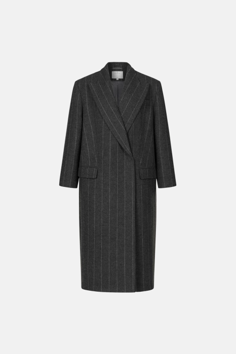 Oversized straight-cut coat