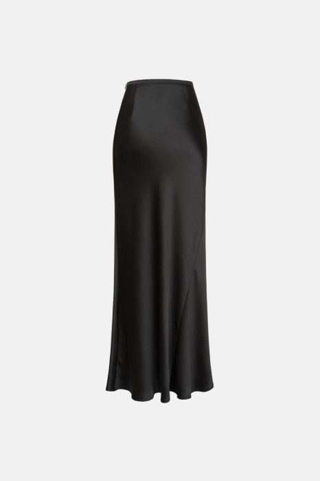 Satin maxi skirt