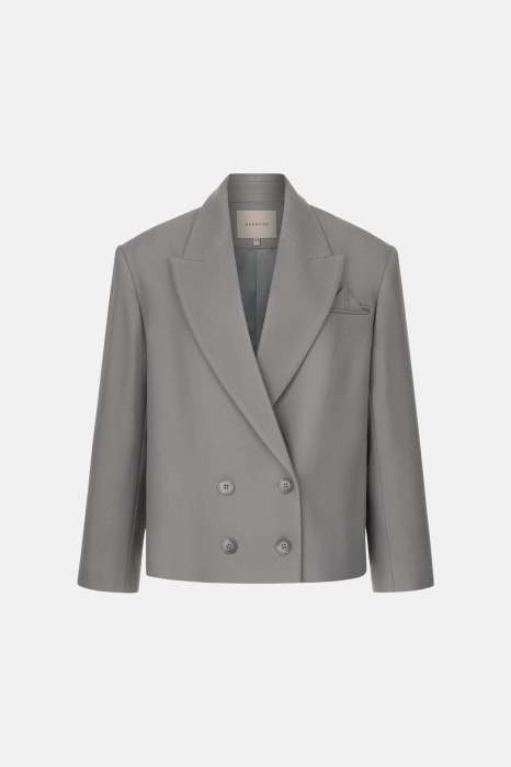 Oversized coat-jacket with a triangle