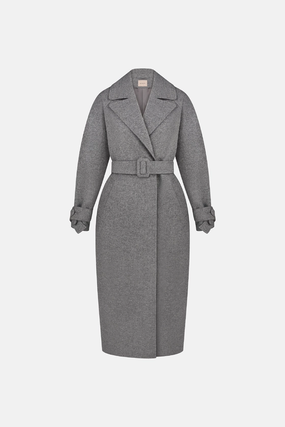 Maxi coat with dropped sleeves - photo 1