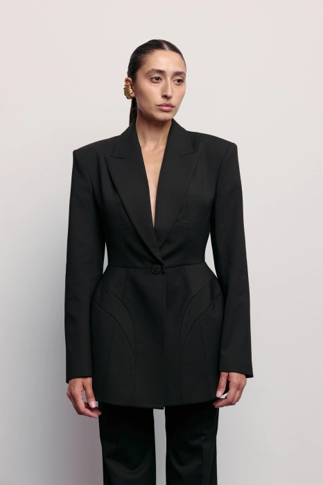 Noir cotton blazer
