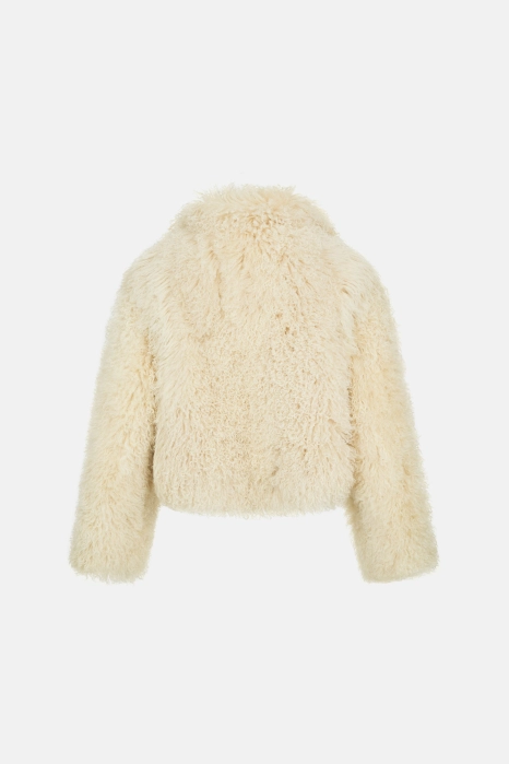 Curly sheepskin coat