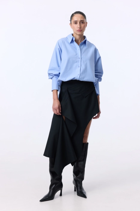 Wrap wool skirt 