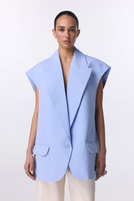 Oversized cotton vest